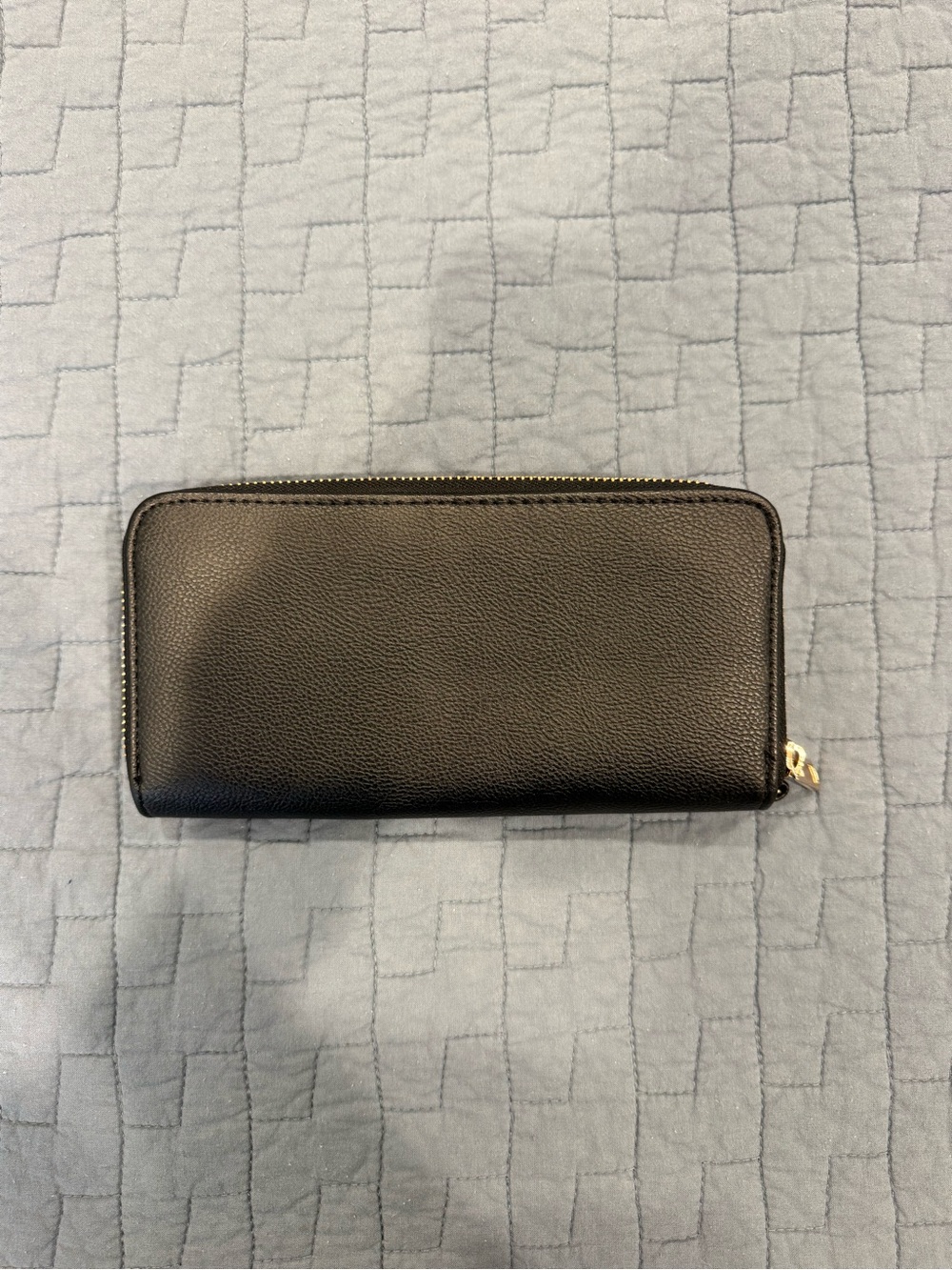 a new day Black Zip-Around Wallet with Gold Hardware